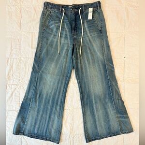 Anthropologie Pilcro Drawstring Pull-On Jeans Super Wide Leg Size Medium NWT